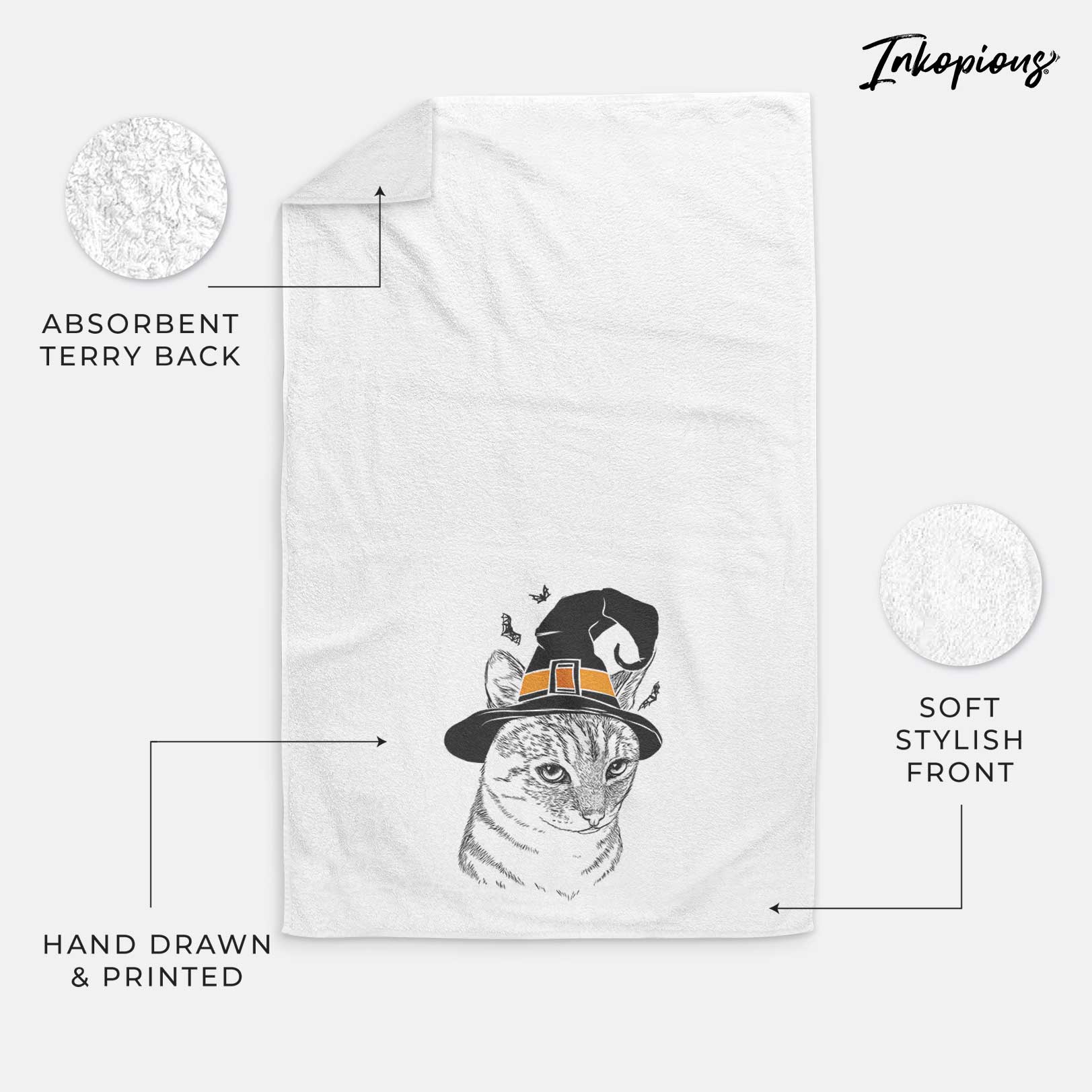 Dora the Tabby Cat Decorative Hand Towel