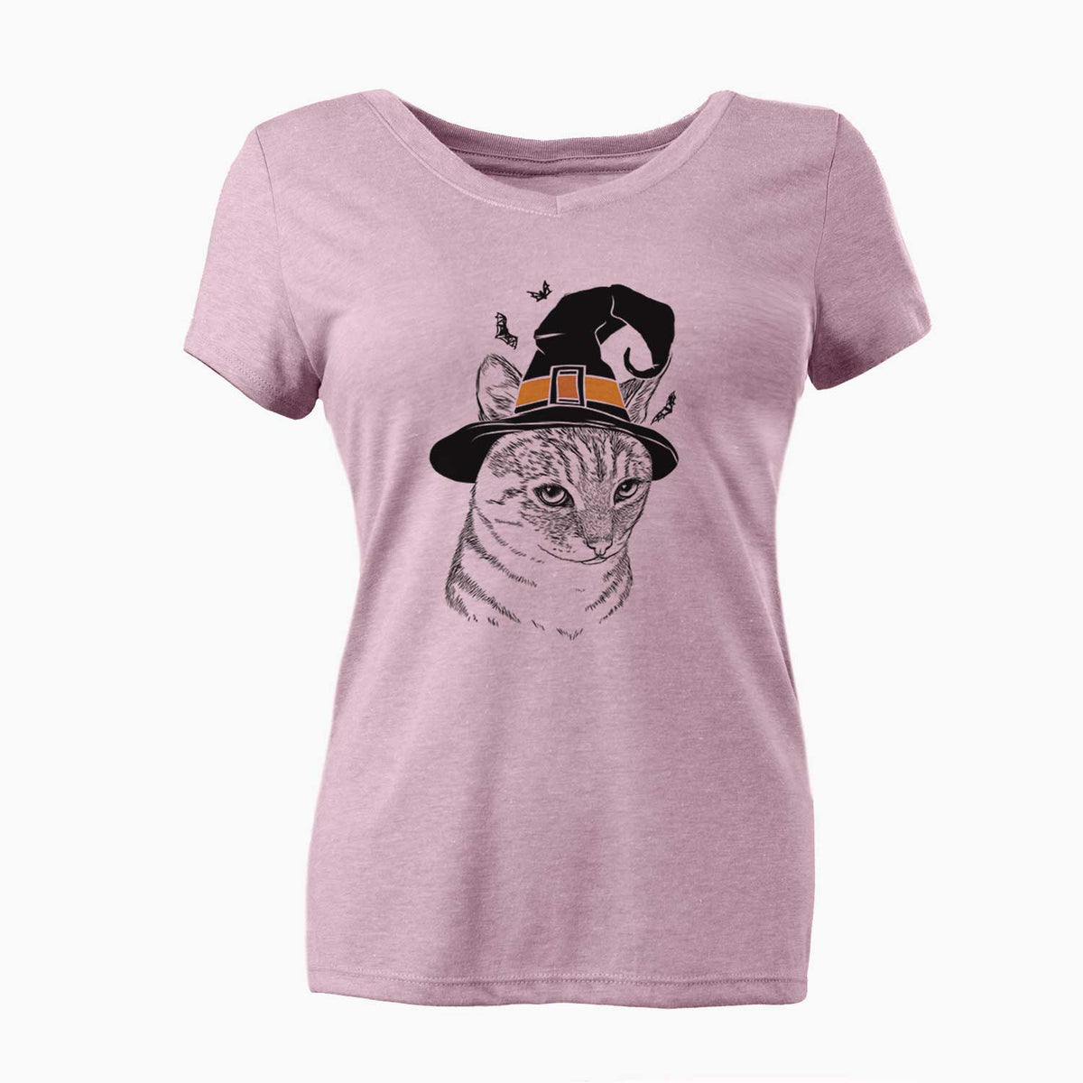 Witch Dora the Tabby Cat - Women's V-neck Shirt