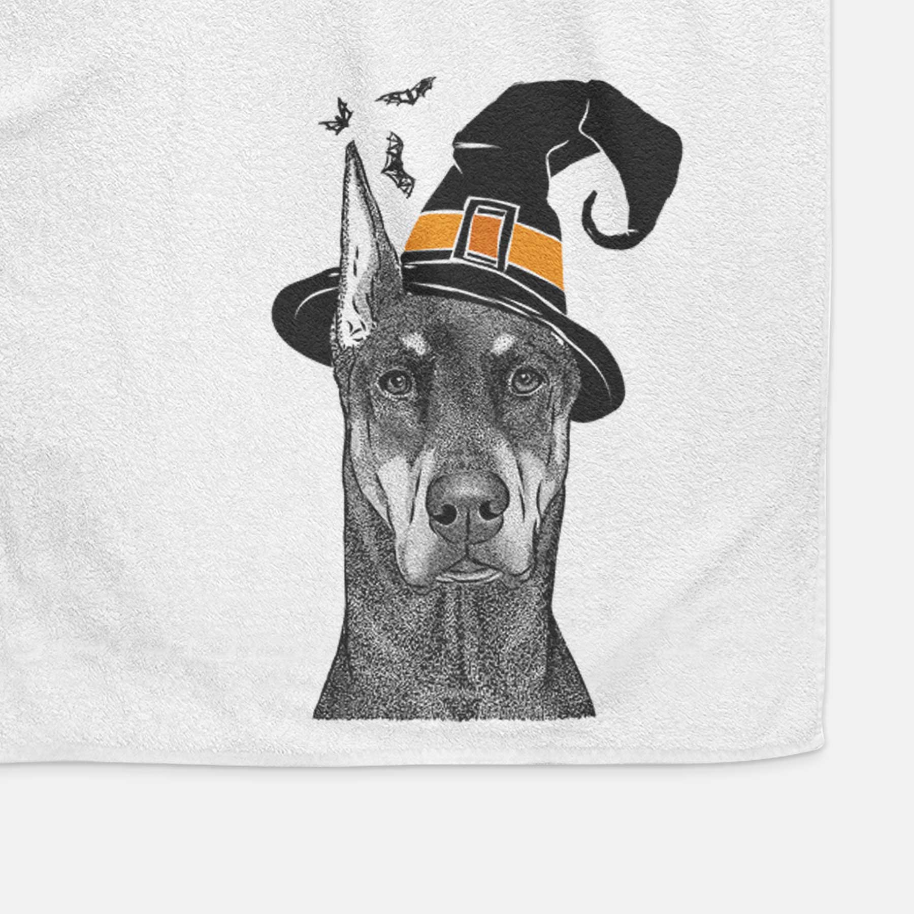 Drake the Doberman Pinscher Decorative Hand Towel