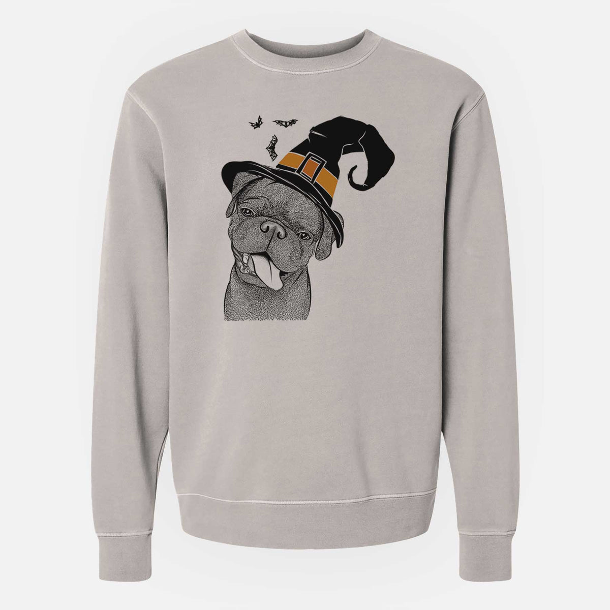 Witch Dudley Danger the Pug - Unisex Pigment Dyed Crew Sweatshirt