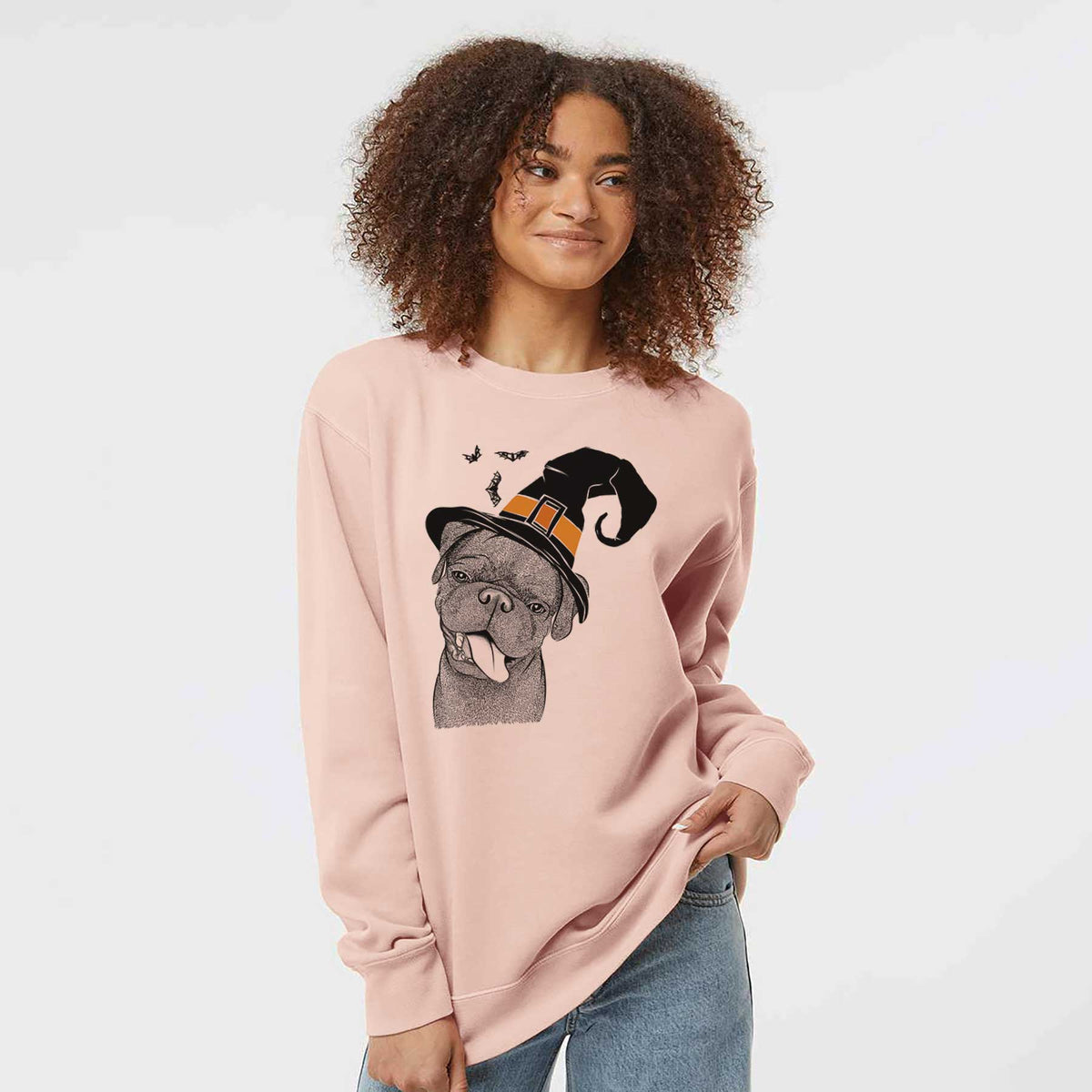 Witch Dudley Danger the Pug - Unisex Pigment Dyed Crew Sweatshirt