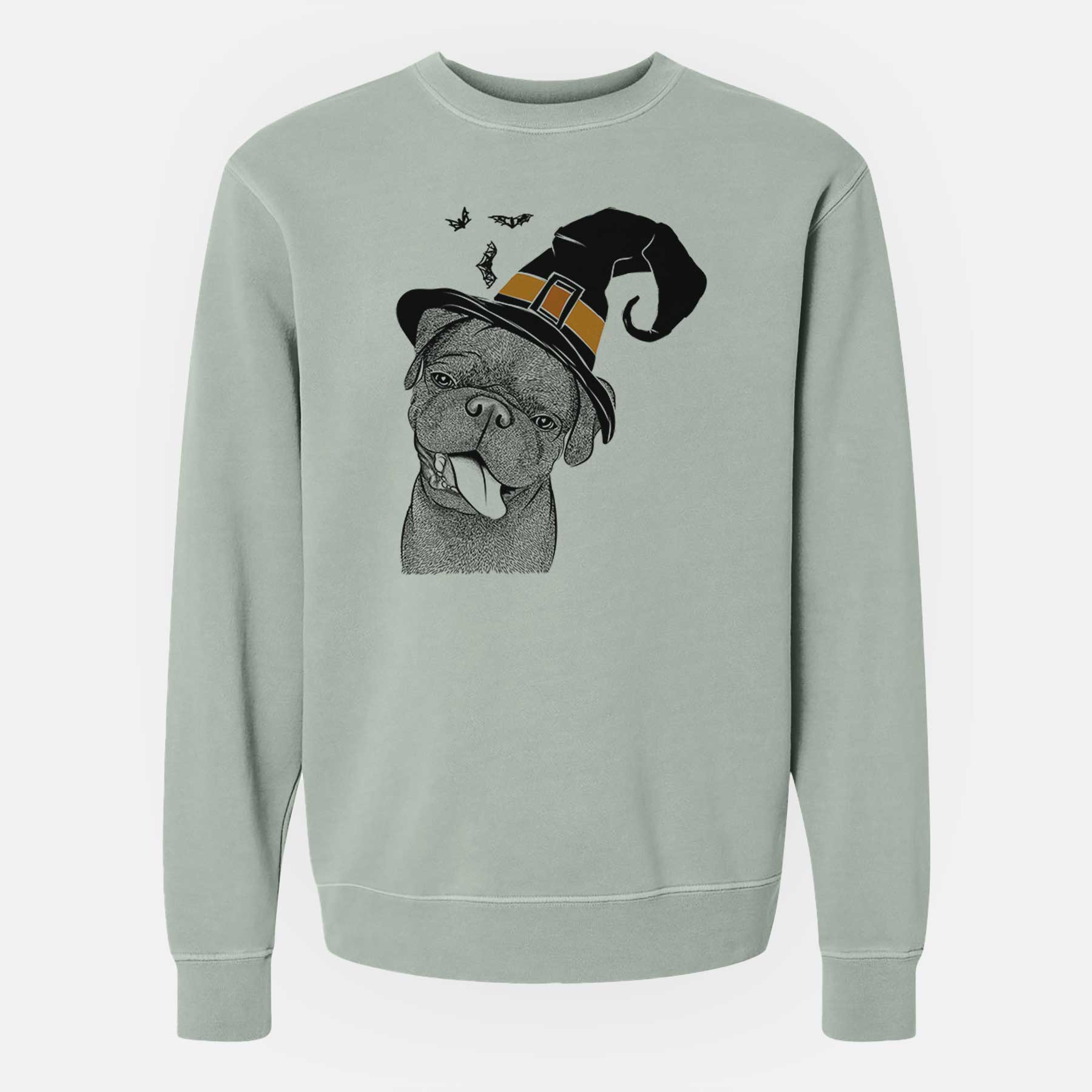 Witch Dudley Danger the Pug - Unisex Pigment Dyed Crew Sweatshirt