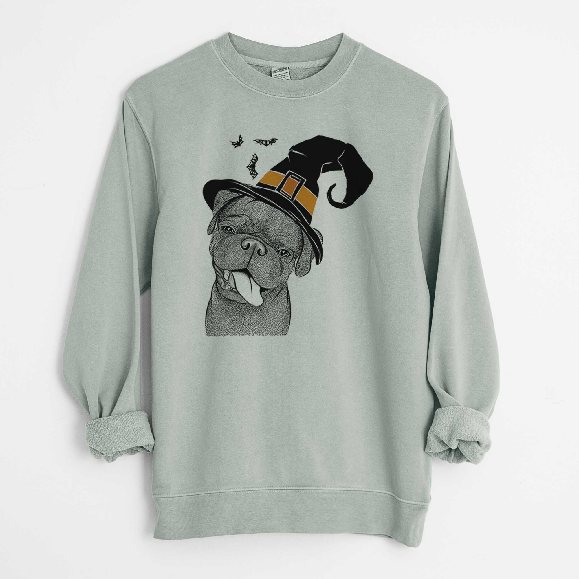 Witch Dudley Danger the Pug - Unisex Pigment Dyed Crew Sweatshirt