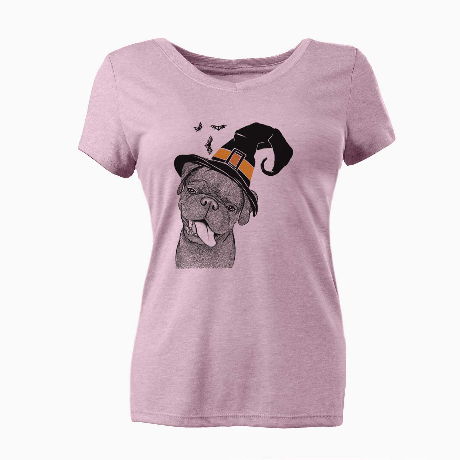Witch Dudley Danger the Pug - Women's V-neck Shirt
