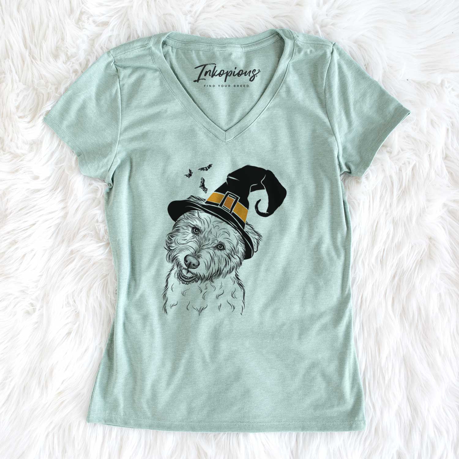 Witch Duffy the Glen of Imaal Terrier - Women's V-neck Shirt