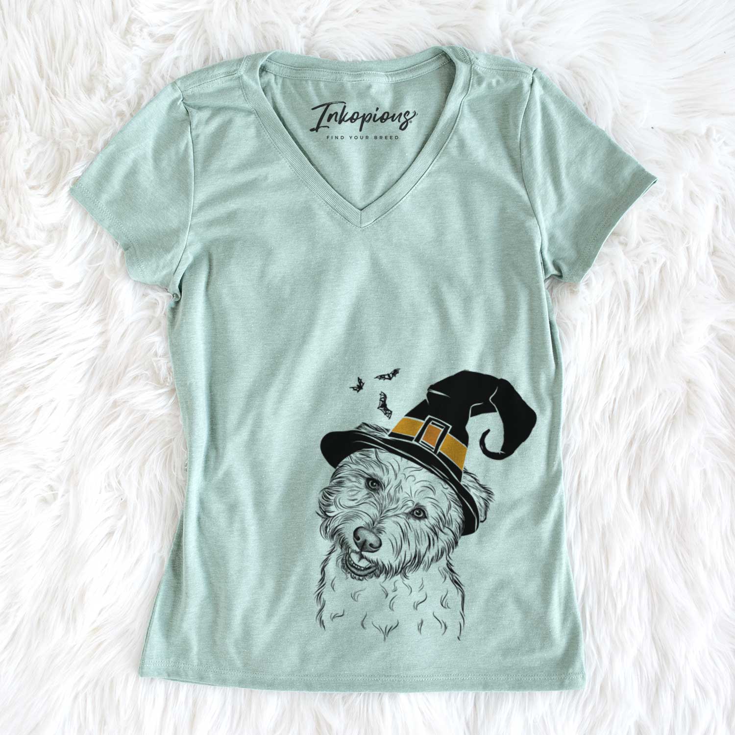 Witch Duffy the Glen of Imaal Terrier - Women's V-neck Shirt