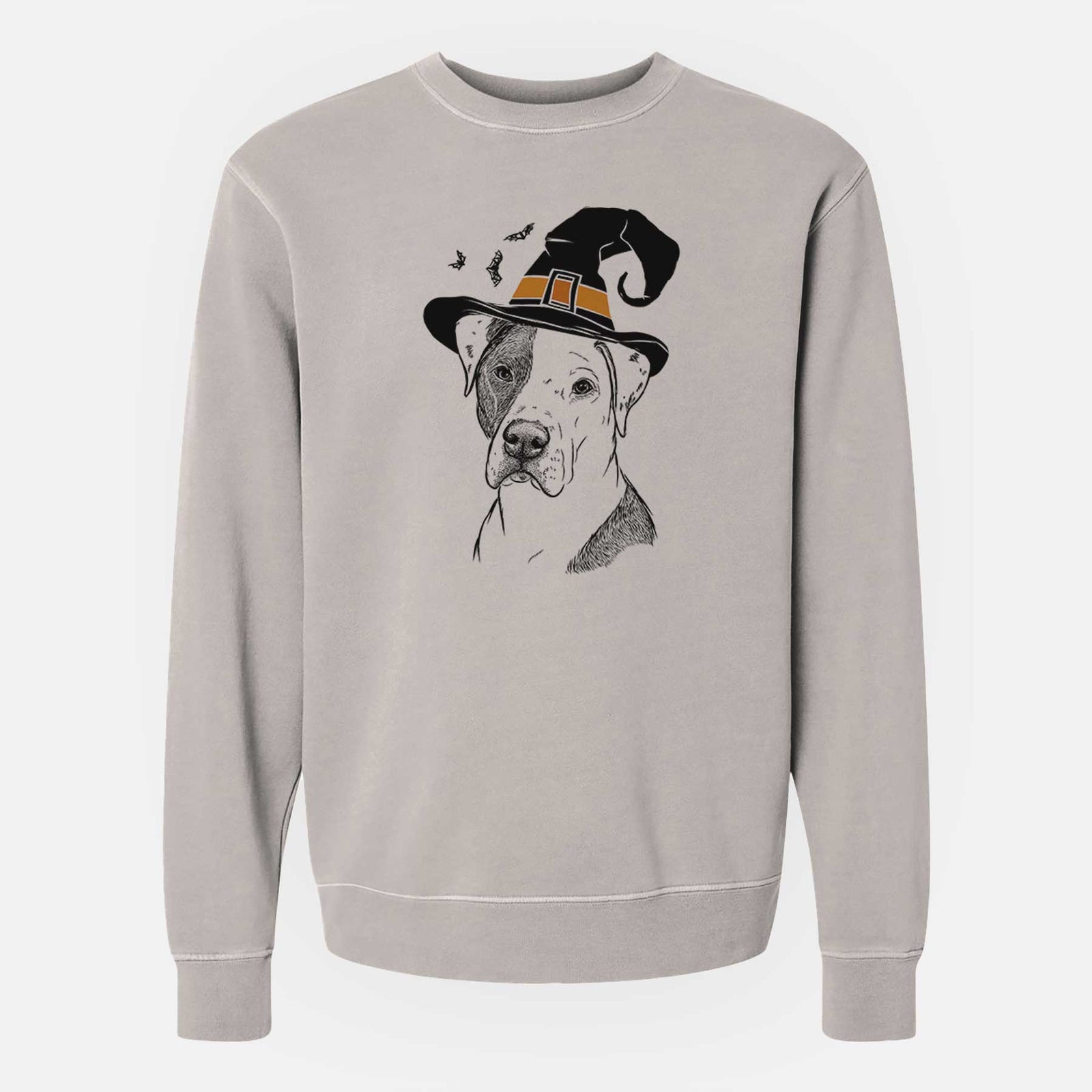 Witch Duke the American Staffordshire Terrier Mix - Unisex Pigment Dyed Crew Sweatshirt