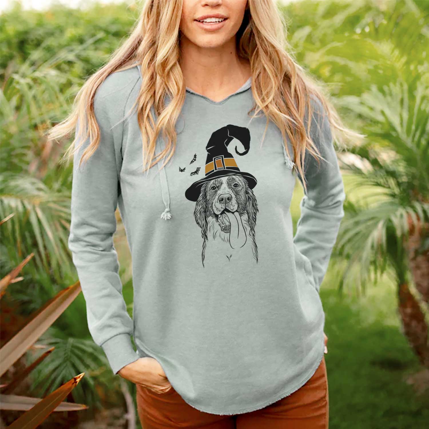 Witch Duke the English Springer Spaniel - Cali Wave Hooded Sweatshirt