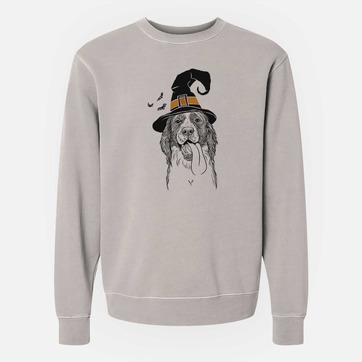 Witch Duke the English Springer Spaniel - Unisex Pigment Dyed Crew Sweatshirt