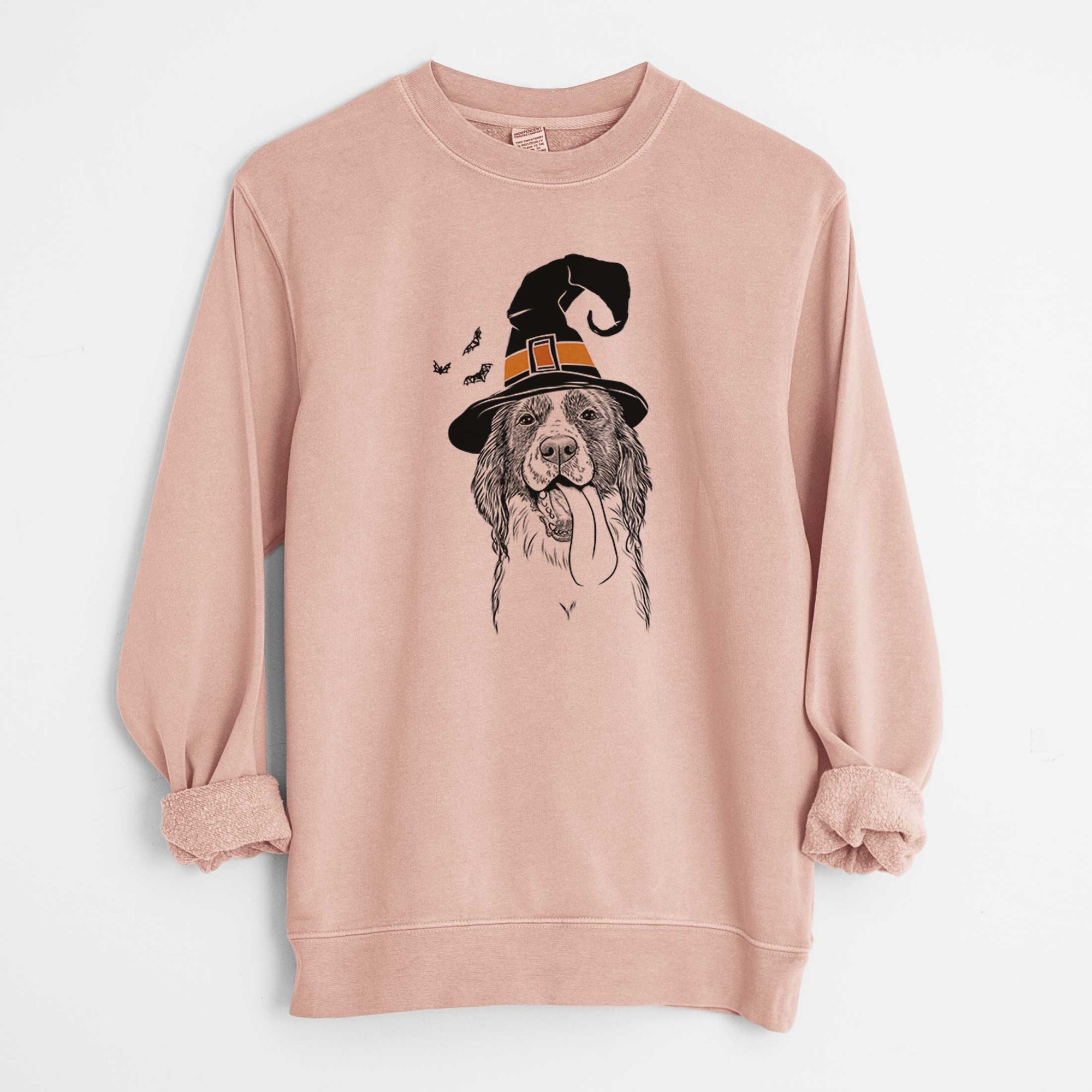 Witch Duke the English Springer Spaniel - Unisex Pigment Dyed Crew Sweatshirt