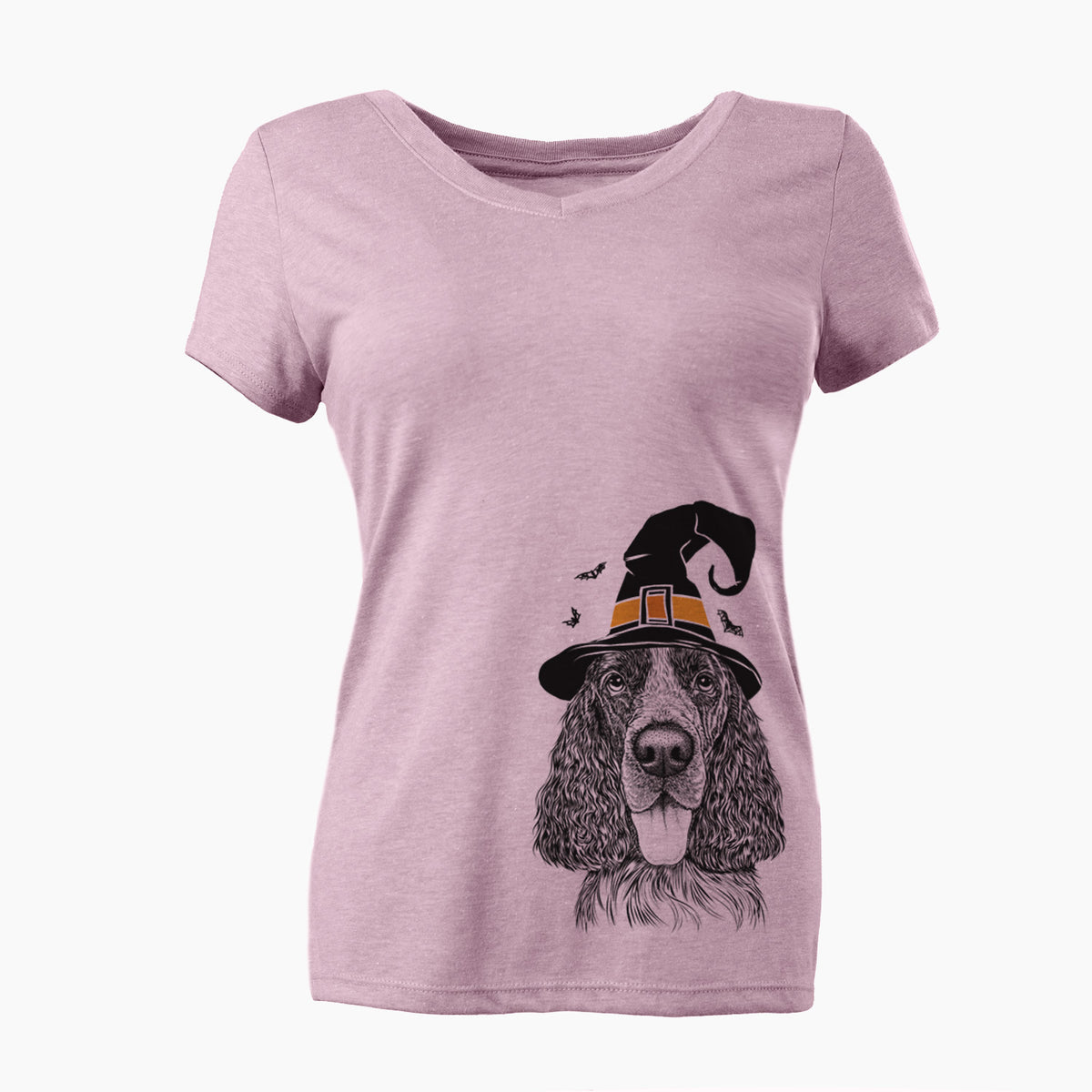 Witch Duke the English Springer Spaniel - Women's Perfect V-neck Shirt