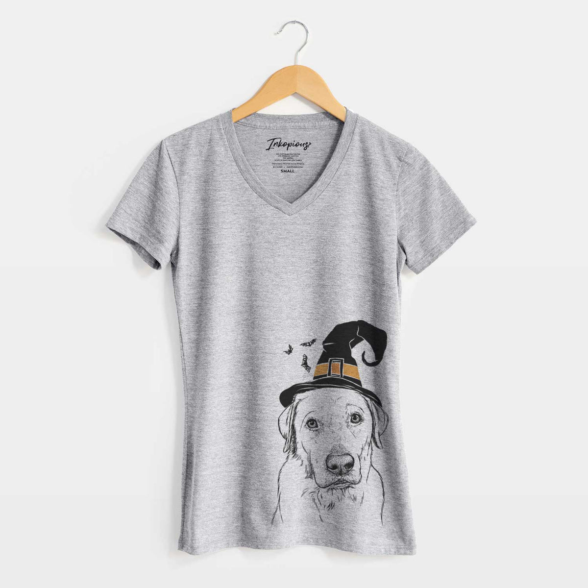 Witch Duke the Yellow Lab - Women's V-neck Shirt