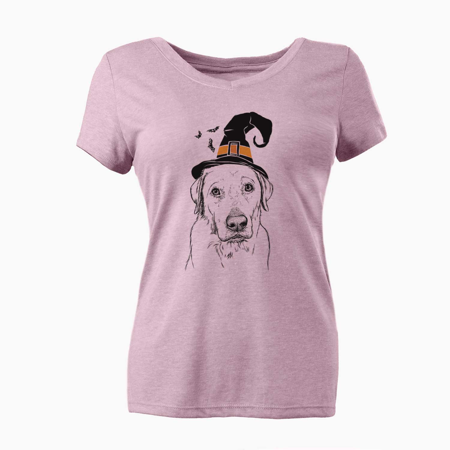 Witch Duke the Yellow Lab - Women's V-neck Shirt