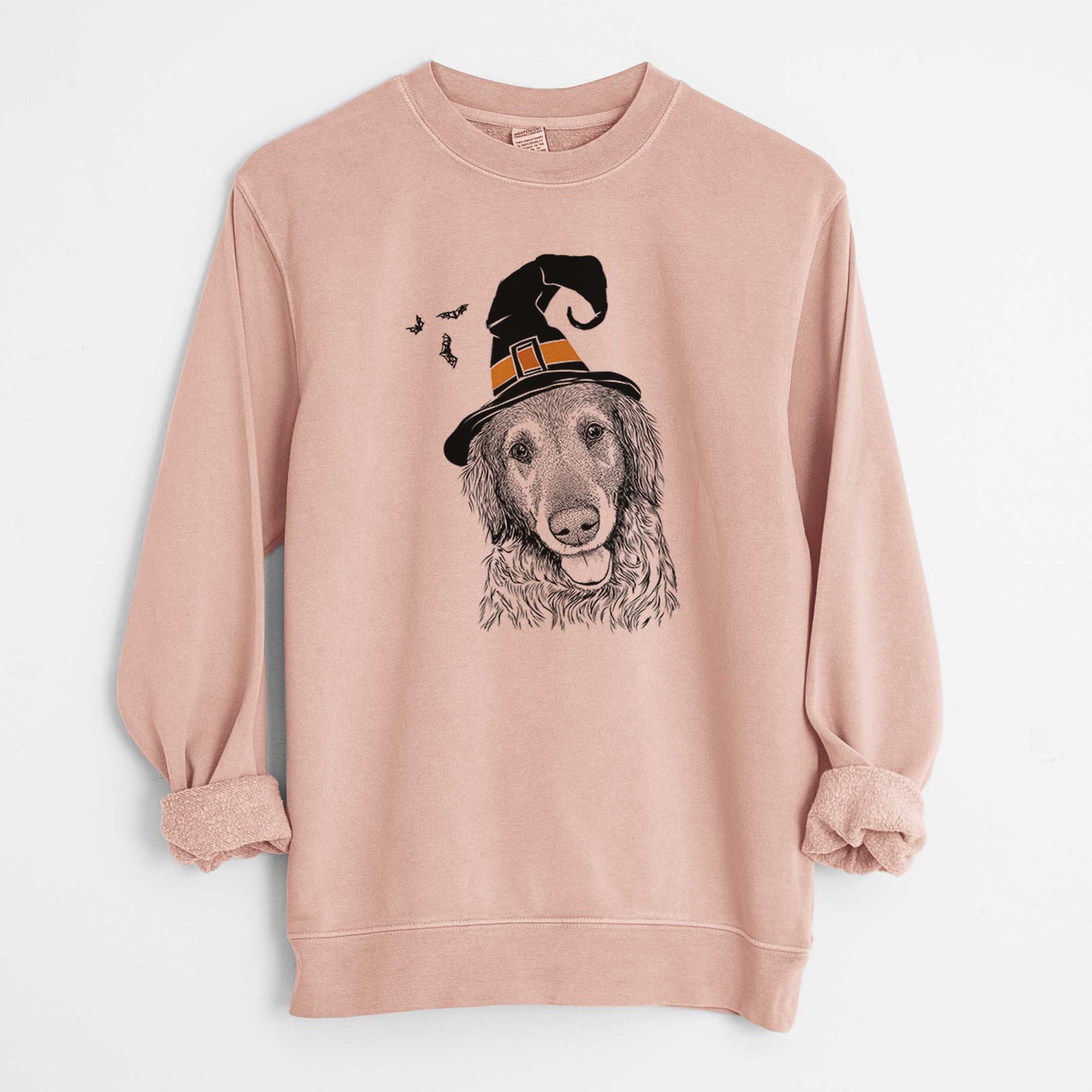 Witch Duncan the Golden Retriever - Unisex Pigment Dyed Crew Sweatshirt