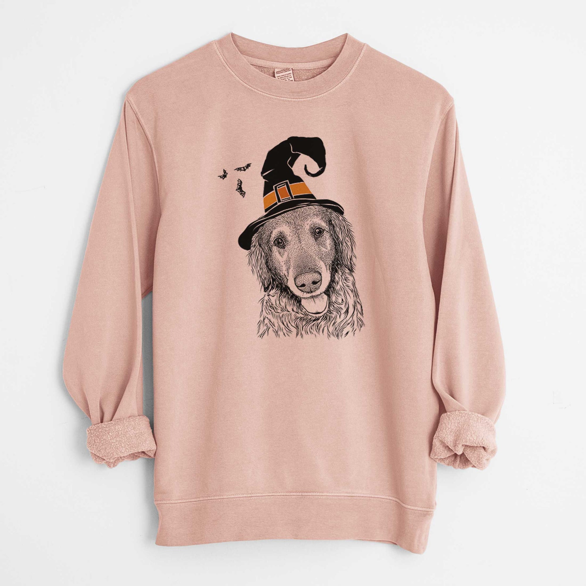Witch Duncan the Golden Retriever - Unisex Pigment Dyed Crew Sweatshirt