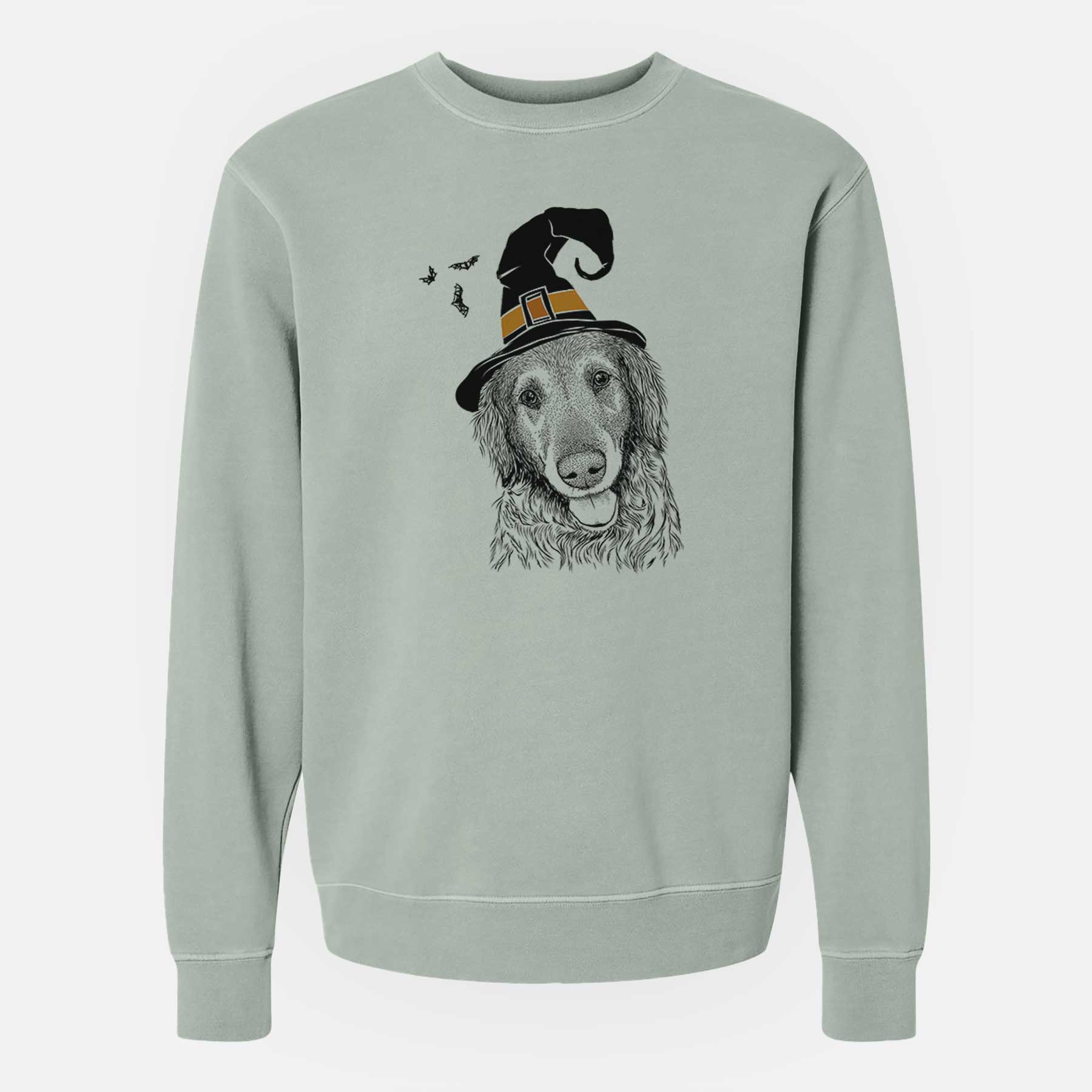 Witch Duncan the Golden Retriever - Unisex Pigment Dyed Crew Sweatshirt