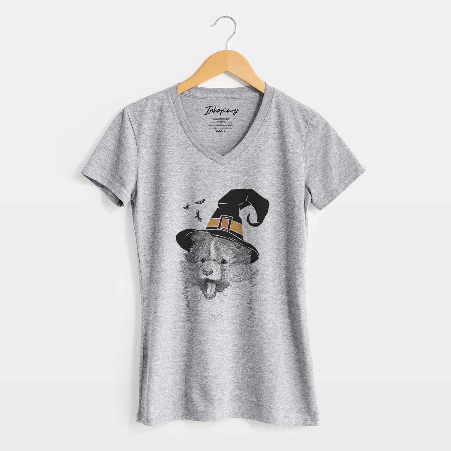 Witch Dylan the Shetland Sheepdog - Women's V-neck Shirt