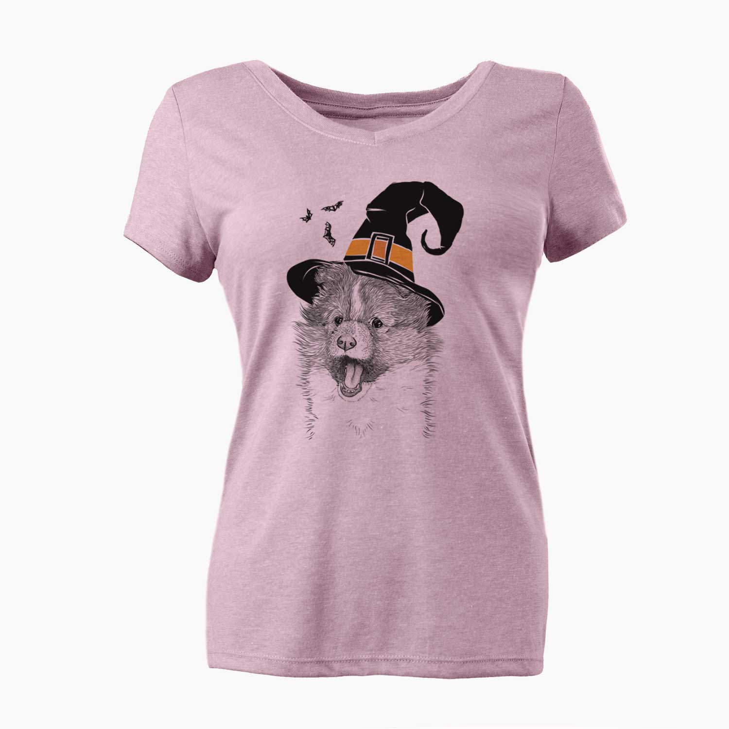 Witch Dylan the Shetland Sheepdog - Women's V-neck Shirt