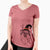 Witch Ed the Tibetan Spaniel - Women's V-neck Shirt