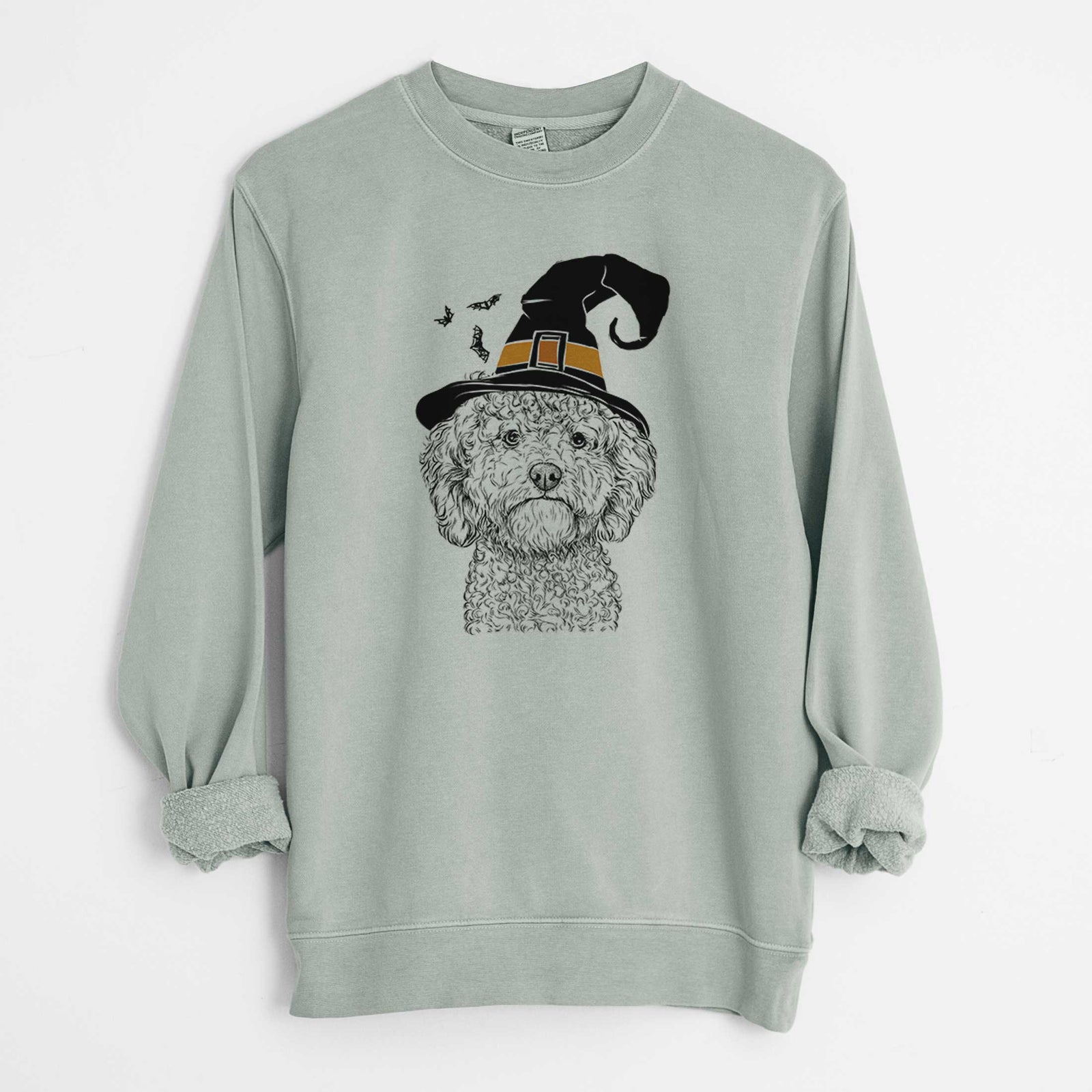 Witch Edgar the Shihpoo - Unisex Pigment Dyed Crew Sweatshirt