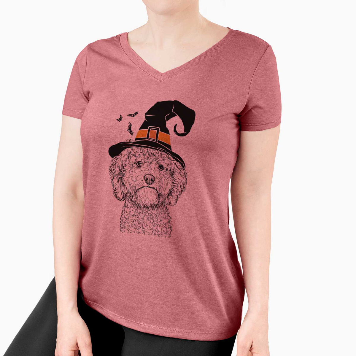 Witch Edgar the Shihpoo - Women's V-neck Shirt