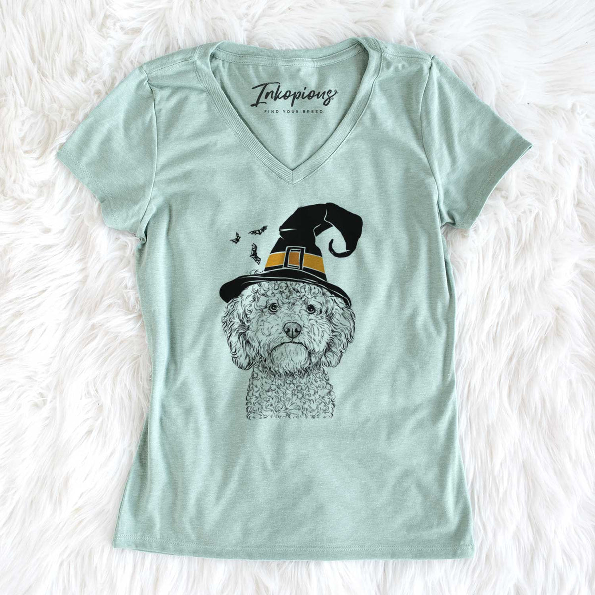Witch Edgar the Shihpoo - Women's V-neck Shirt