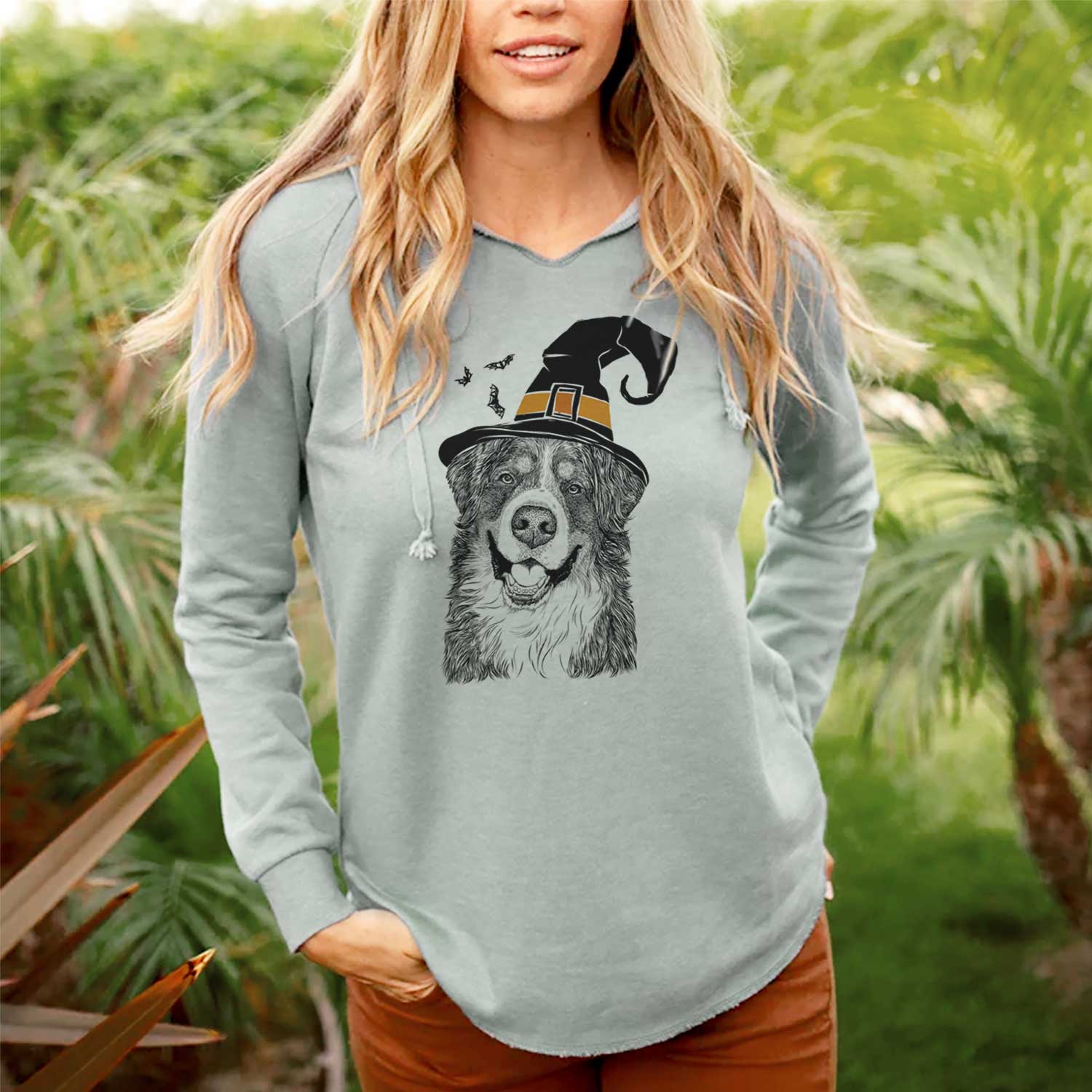 Witch Eiger the Bernese Mountain Dog - Cali Wave Hooded Sweatshirt