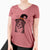 Witch Eiger the Bernese Mountain Dog - Women's V-neck Shirt