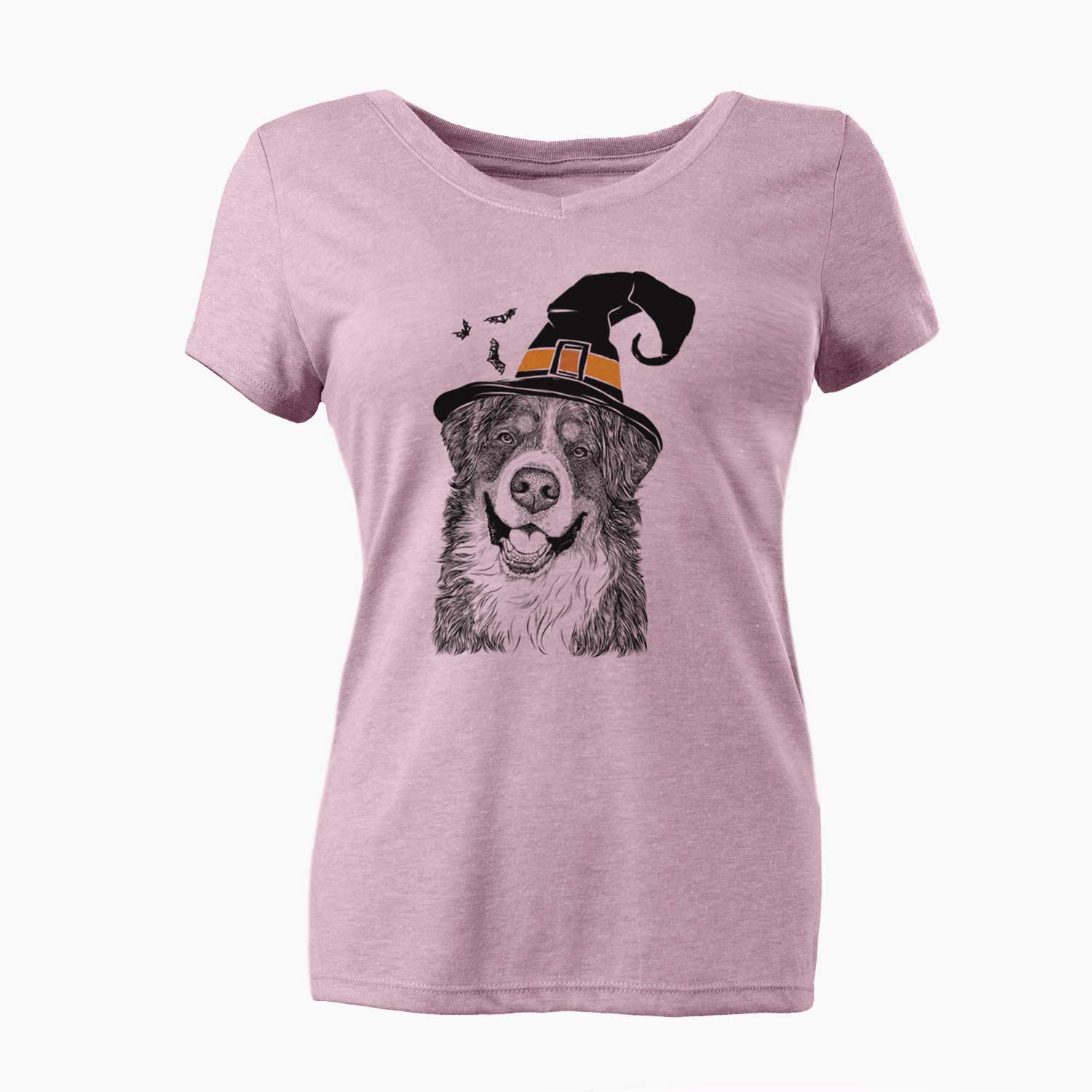 Witch Eiger the Bernese Mountain Dog - Women's V-neck Shirt