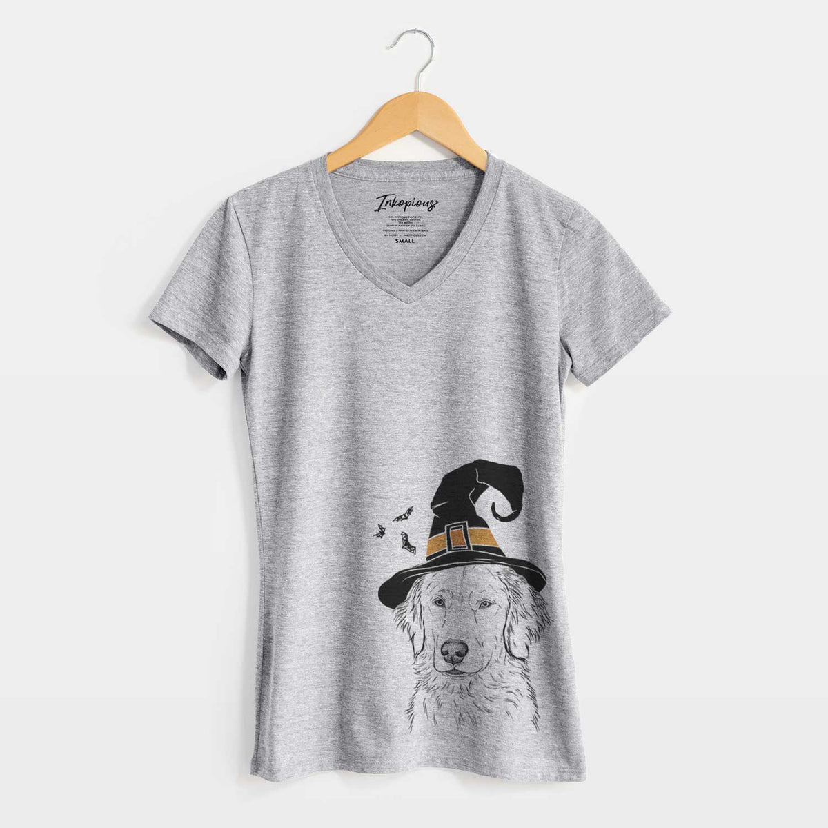 Witch Eli the Golden Retriever - Women's V-neck Shirt
