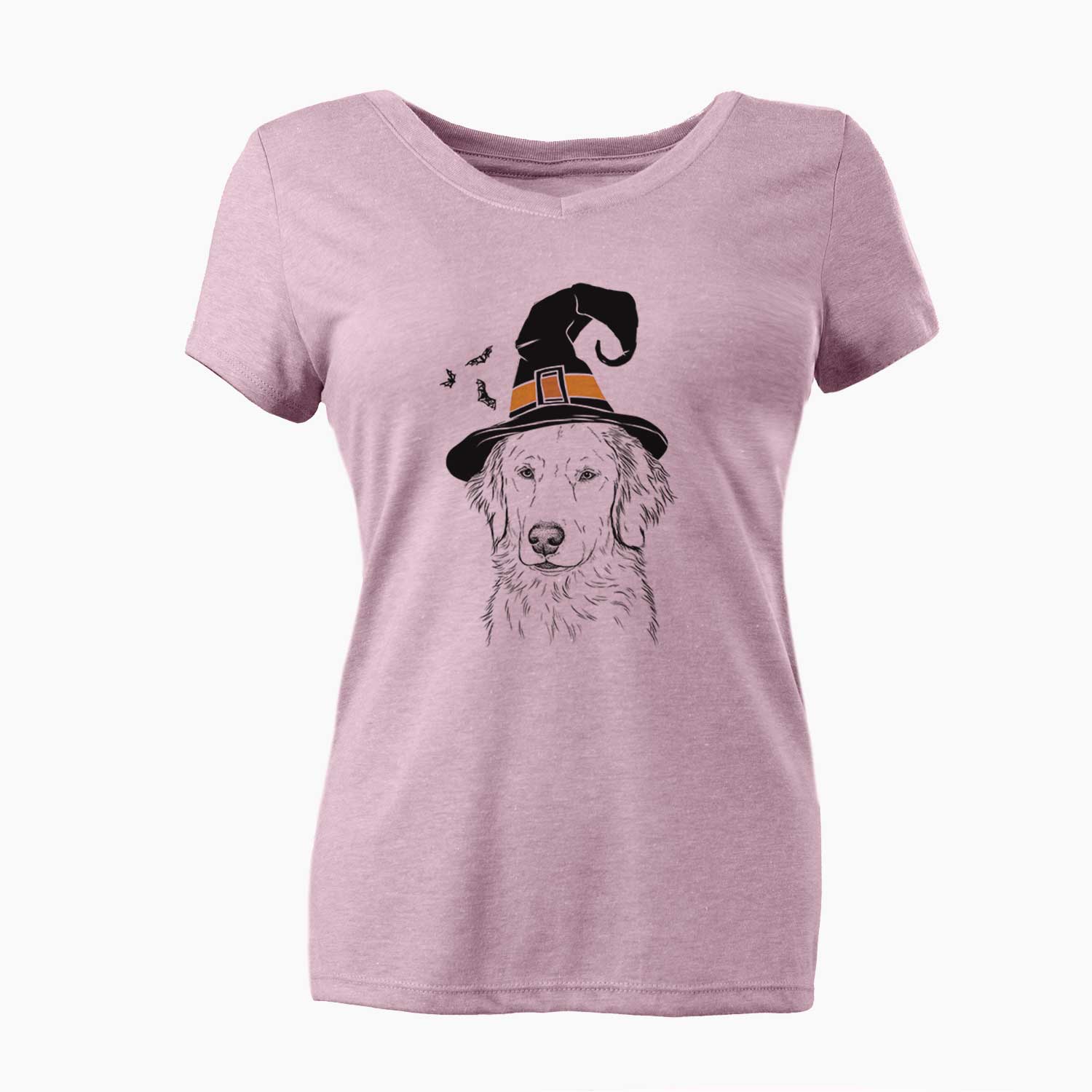 Witch Eli the Golden Retriever - Women's V-neck Shirt