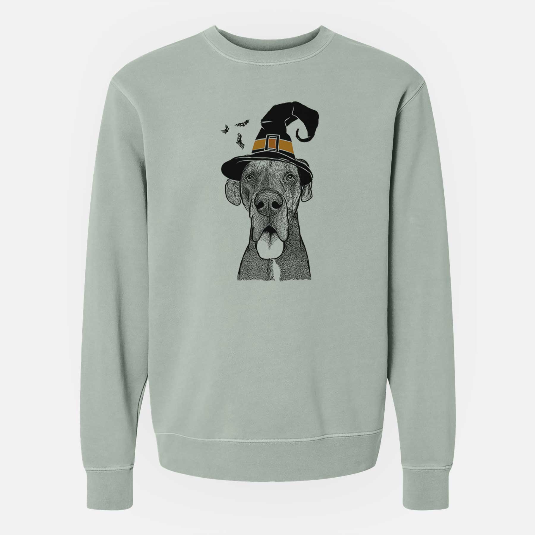 Witch Eli the Great Dane - Unisex Pigment Dyed Crew Sweatshirt