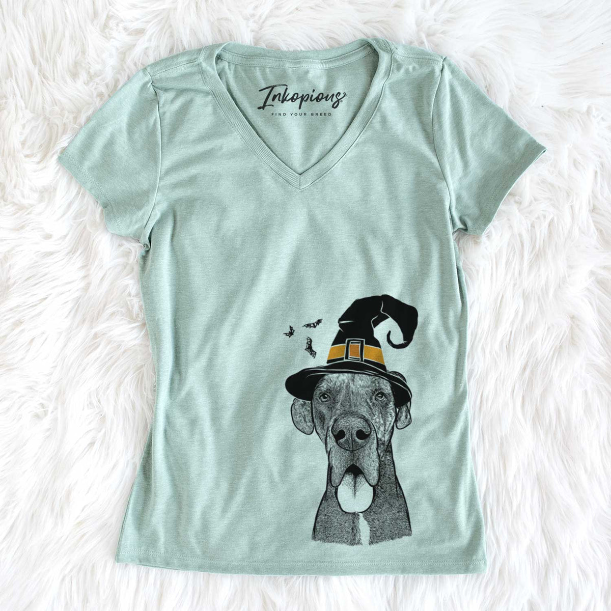 Witch Eli the Great Dane - Women&#39;s V-neck Shirt