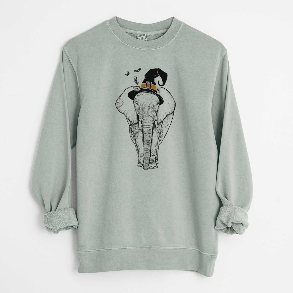 Witch Ella the Elephant - Unisex Pigment Dyed Crew Sweatshirt