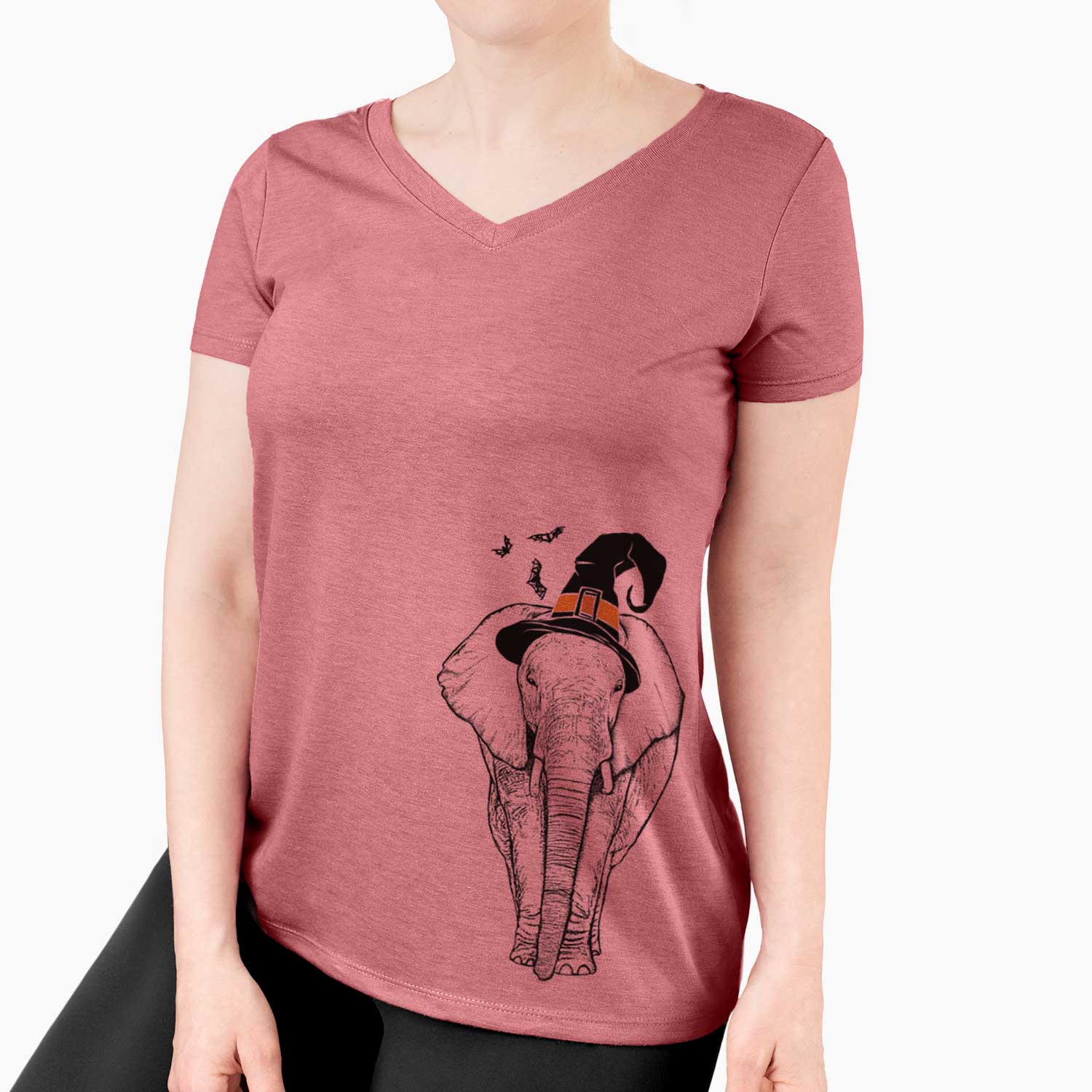 Witch Ella the Elephant - Women's V-neck Shirt