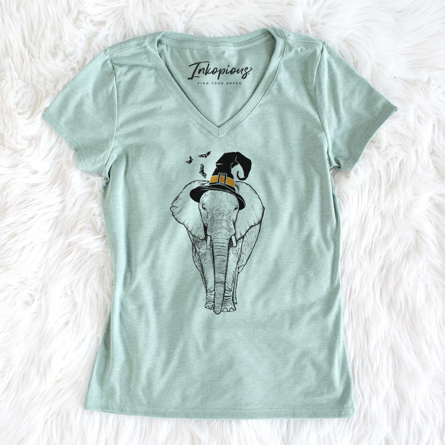 Witch Ella the Elephant - Women's V-neck Shirt