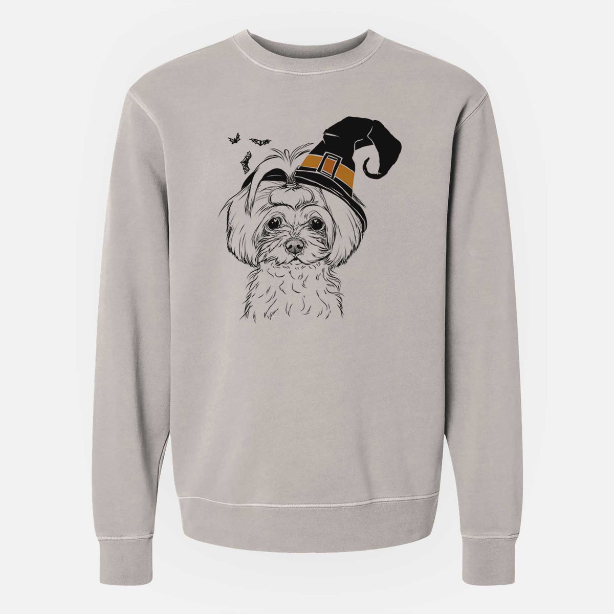 Witch Ellie the Maltese - Unisex Pigment Dyed Crew Sweatshirt