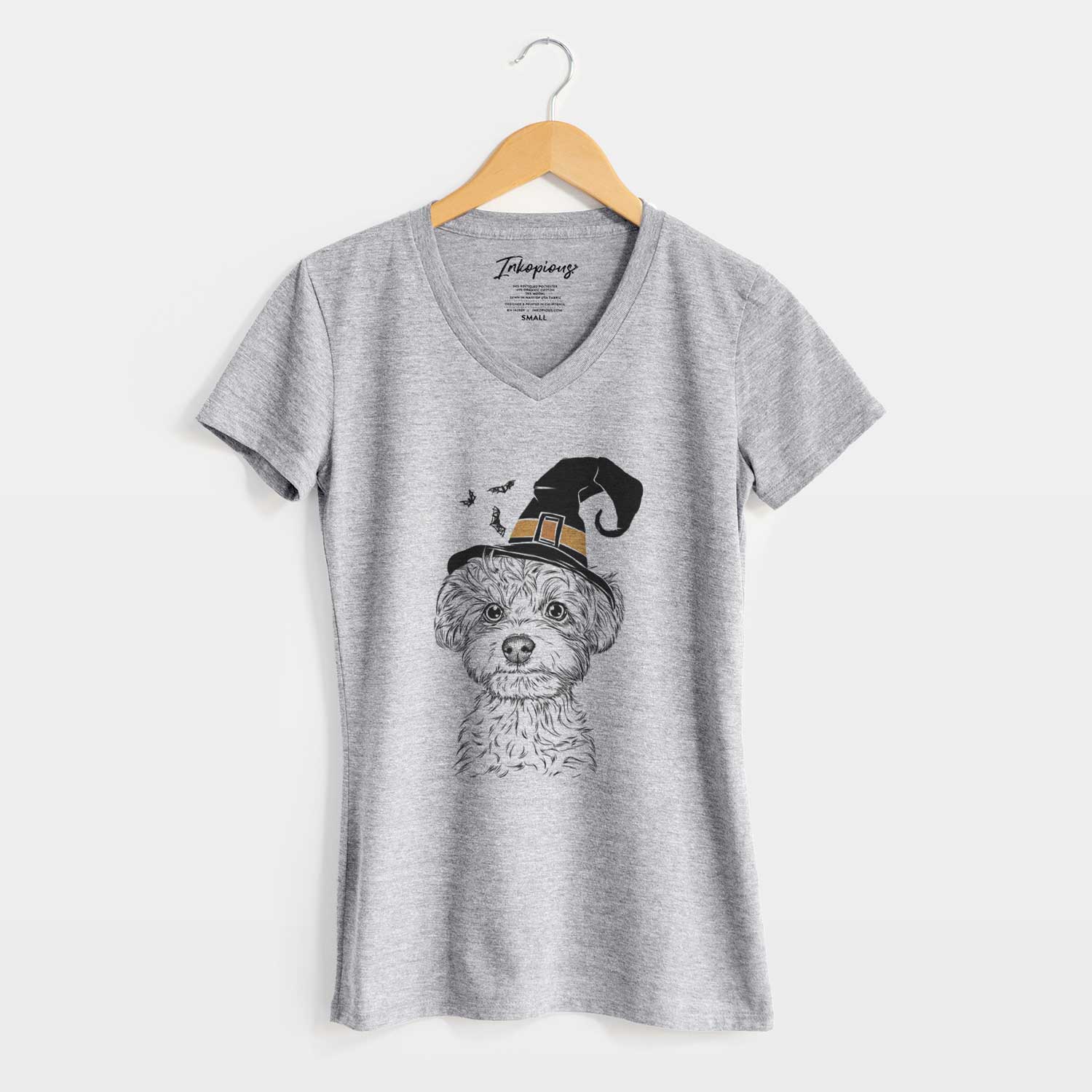 Witch Elliott the Yorkiepoo - Women's V-neck Shirt