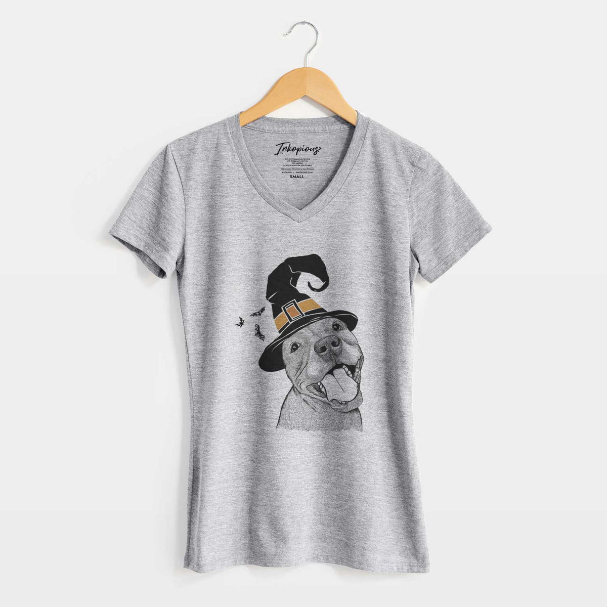 Witch Eloise the Pitbull Mix - Women's V-neck Shirt