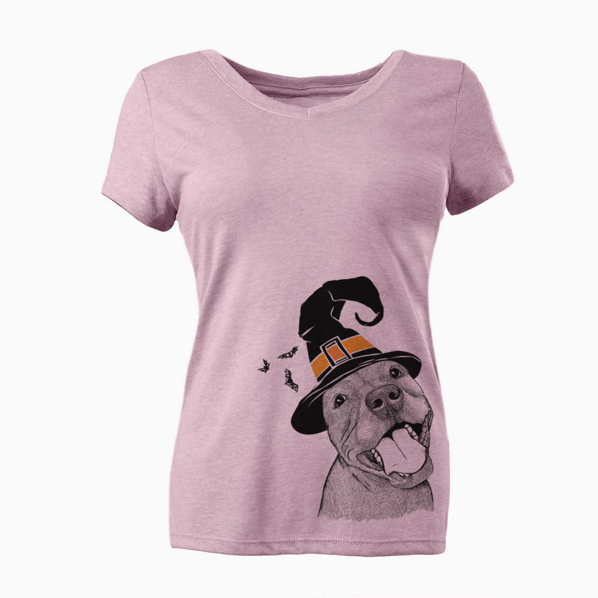 Witch Eloise the Pitbull Mix - Women's V-neck Shirt