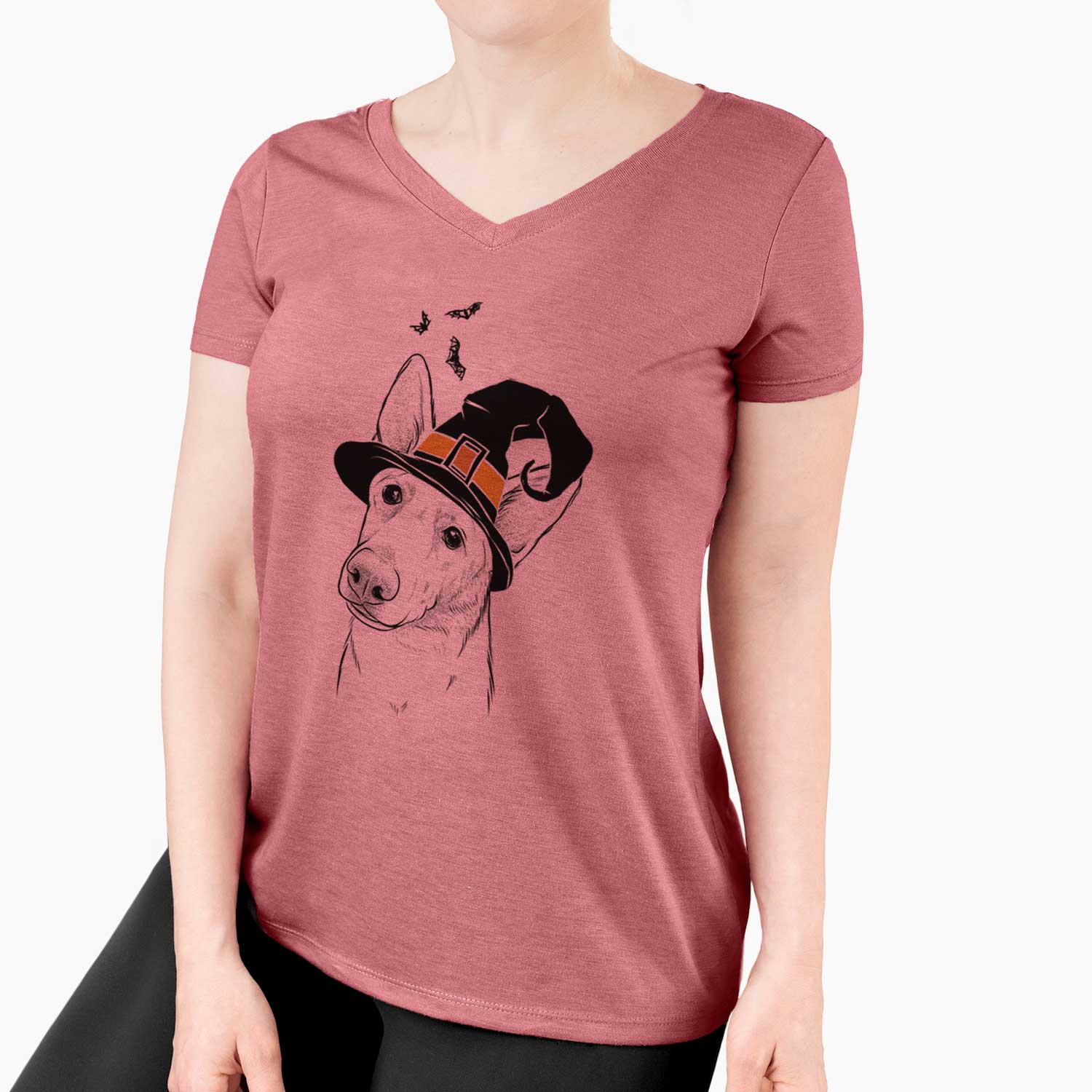 Witch Elsa the German Shepherd - Women's V-neck Shirt