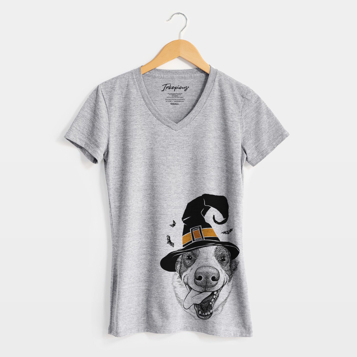 Witch Elwood the Border Collie - Women's Perfect V-neck Shirt