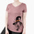 Witch Elwood the Border Collie - Women's Perfect V-neck Shirt