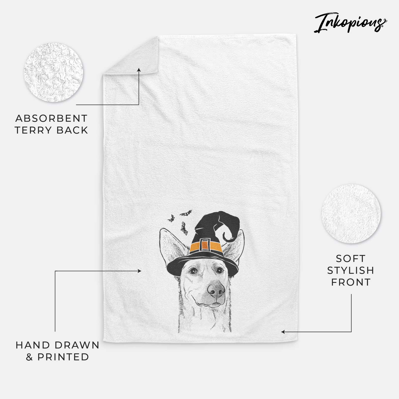 Ember the Shepherd Mix Decorative Hand Towel