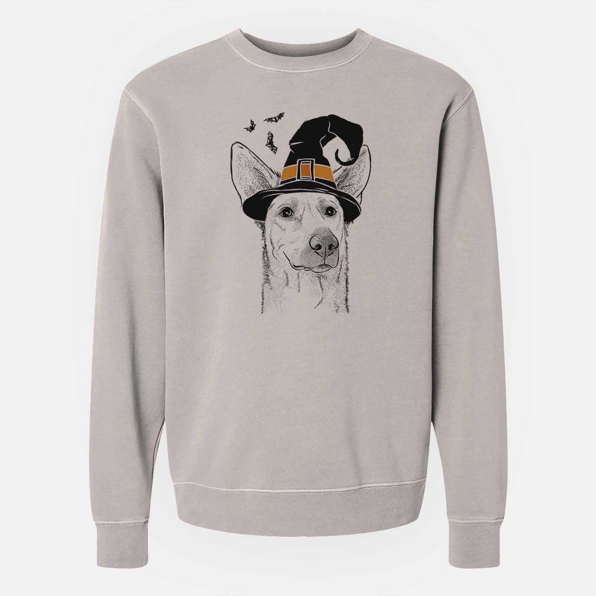 Witch Ember the Shepherd Mix - Unisex Pigment Dyed Crew Sweatshirt