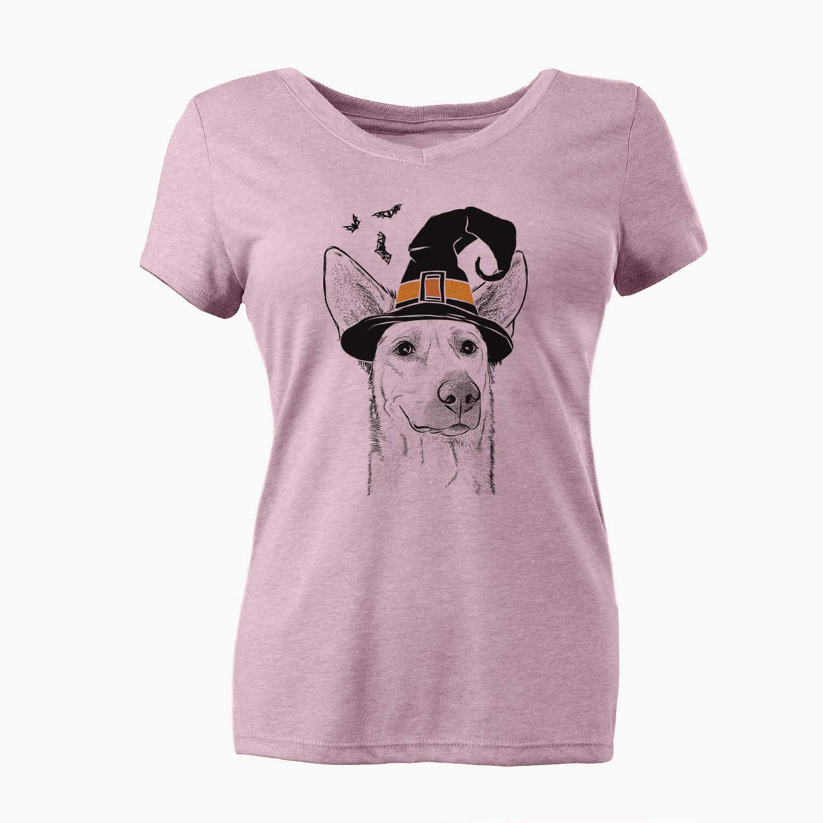 Witch Ember the Shepherd Mix - Women's V-neck Shirt