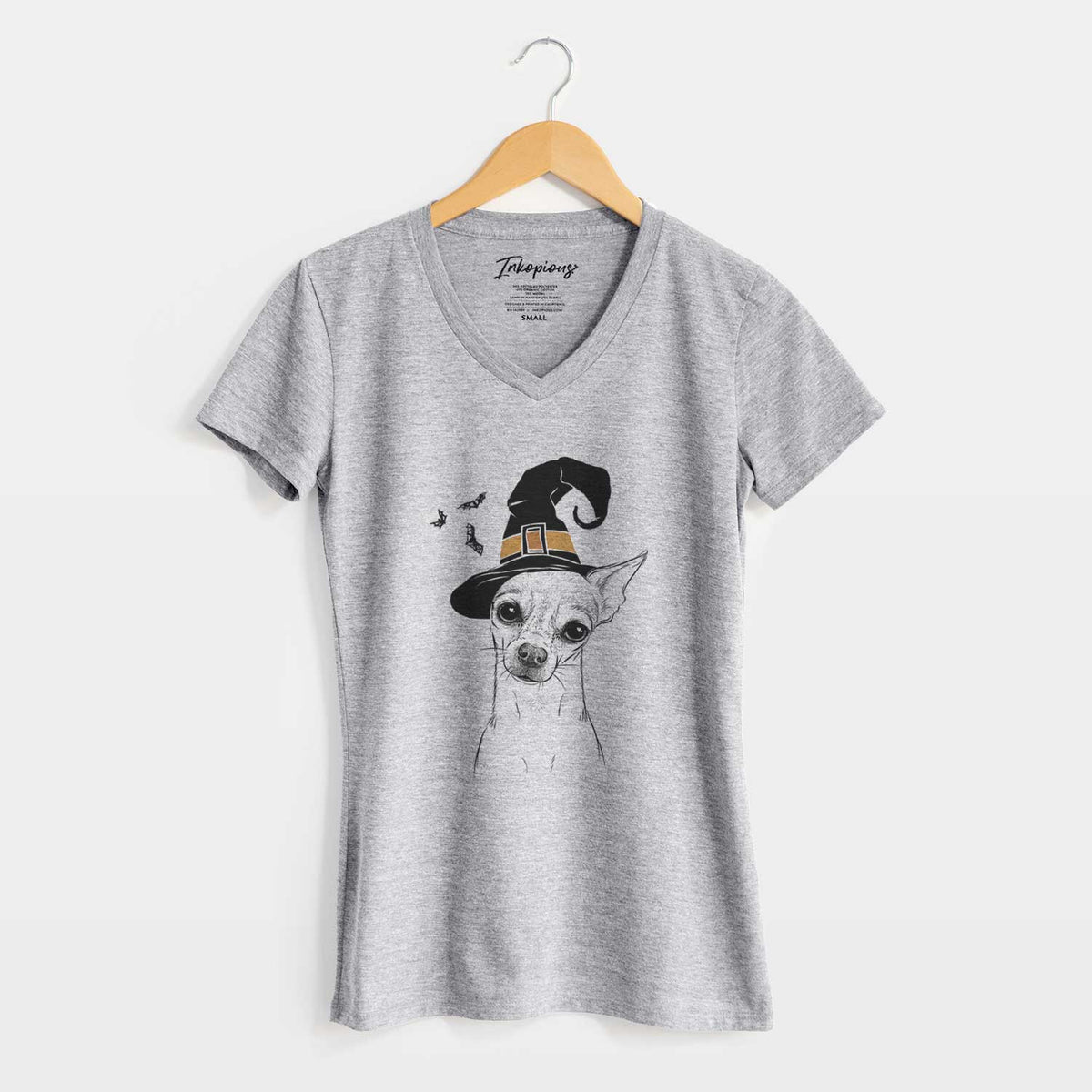 Witch Emee the Chihuahua - Women's V-neck Shirt