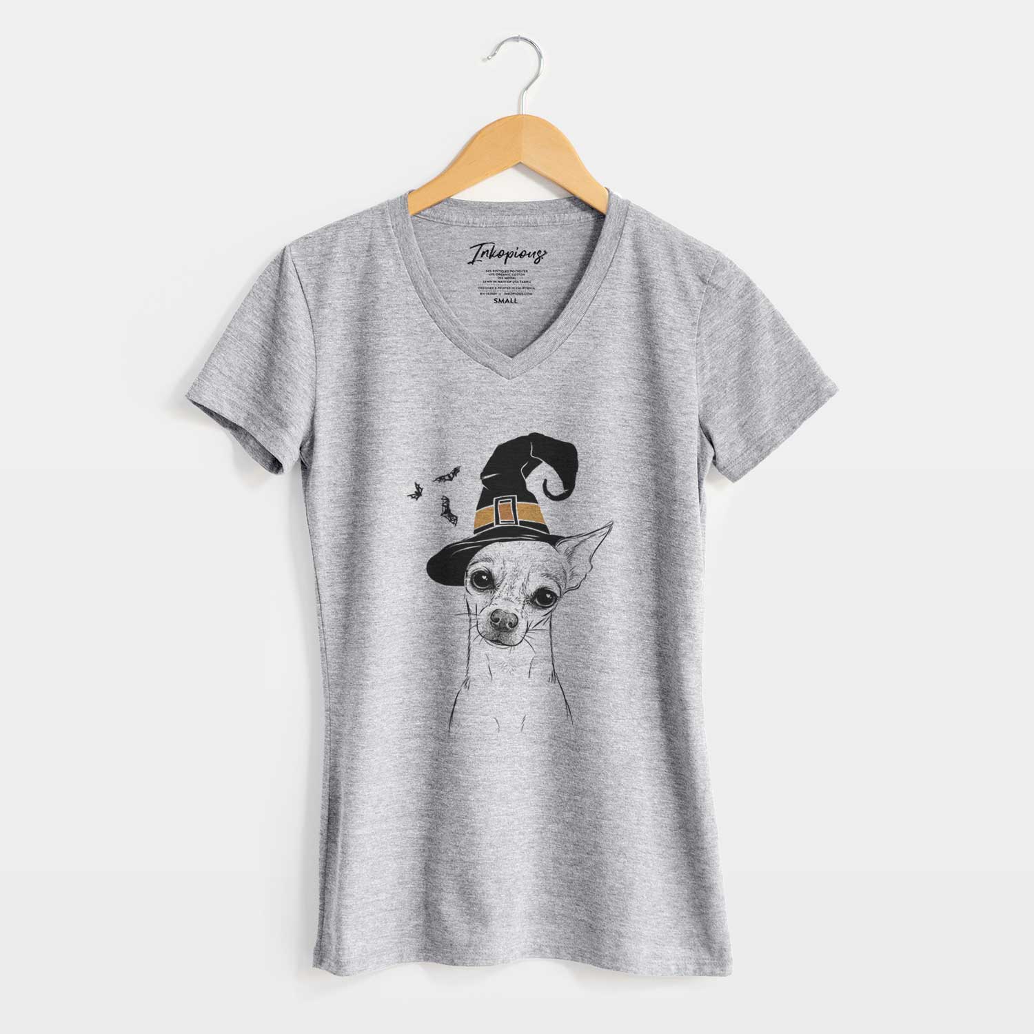 Witch Emee the Chihuahua - Women's V-neck Shirt