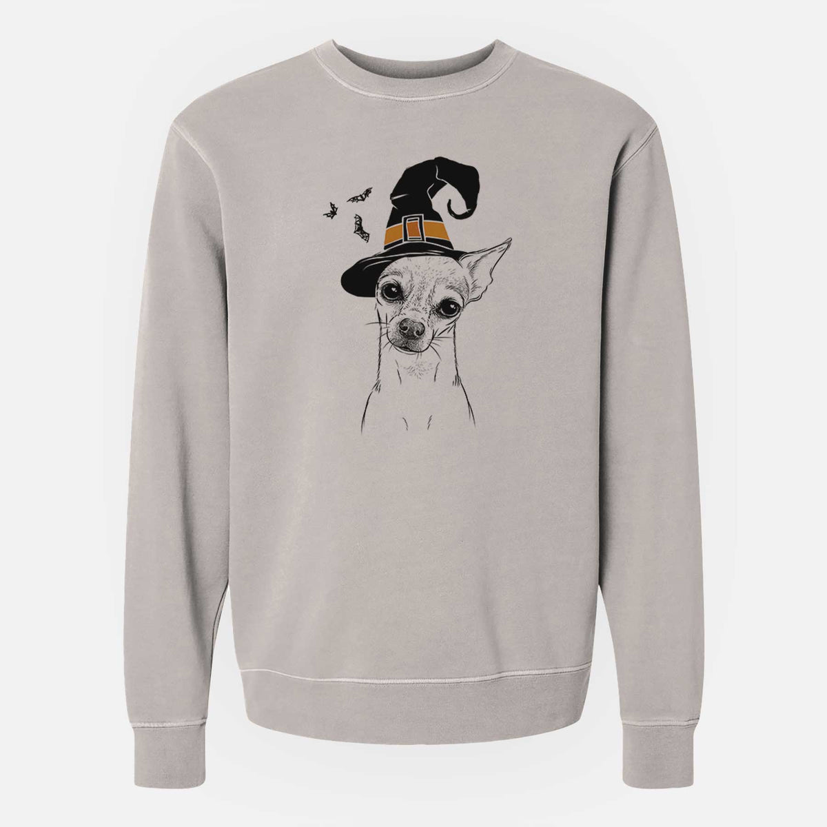 Witch Emee the Chihuahua - Unisex Pigment Dyed Crew Sweatshirt