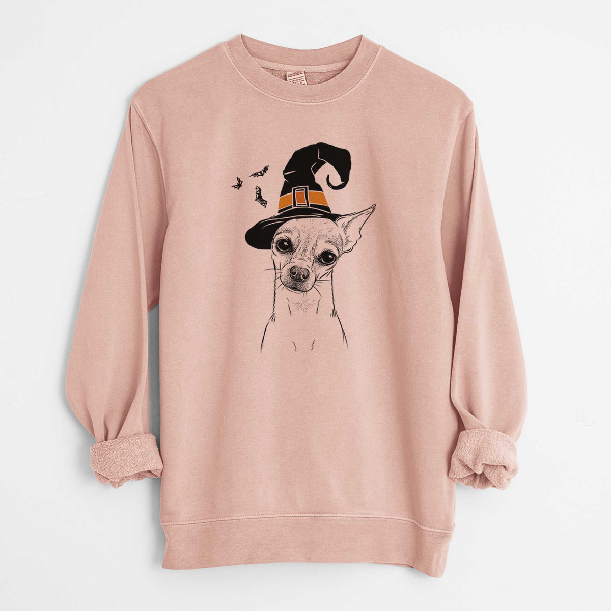 Witch Emee the Chihuahua - Unisex Pigment Dyed Crew Sweatshirt